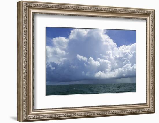 Thunderstorm Above the Lower Florida Keys, Florida Bay, Florida-James White-Framed Photographic Print