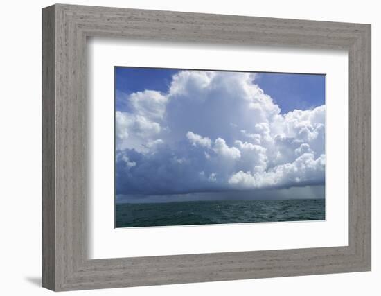 Thunderstorm Above the Lower Florida Keys, Florida Bay, Florida-James White-Framed Photographic Print