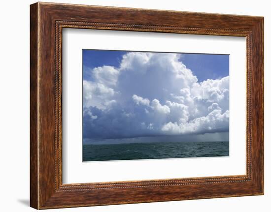 Thunderstorm Above the Lower Florida Keys, Florida Bay, Florida-James White-Framed Photographic Print