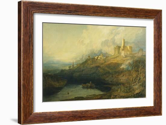 Thunderstorm Approaching at Sunset at Warkworth Castle, Northumberland-J. M. W. Turner-Framed Giclee Print
