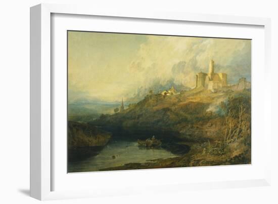 Thunderstorm Approaching at Sunset at Warkworth Castle, Northumberland-J. M. W. Turner-Framed Giclee Print