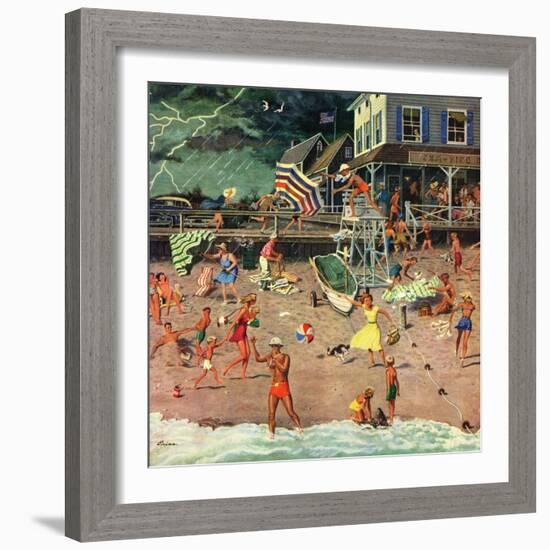 "Thunderstorm at the Shore", July 10, 1954-Ben Kimberly Prins-Framed Giclee Print