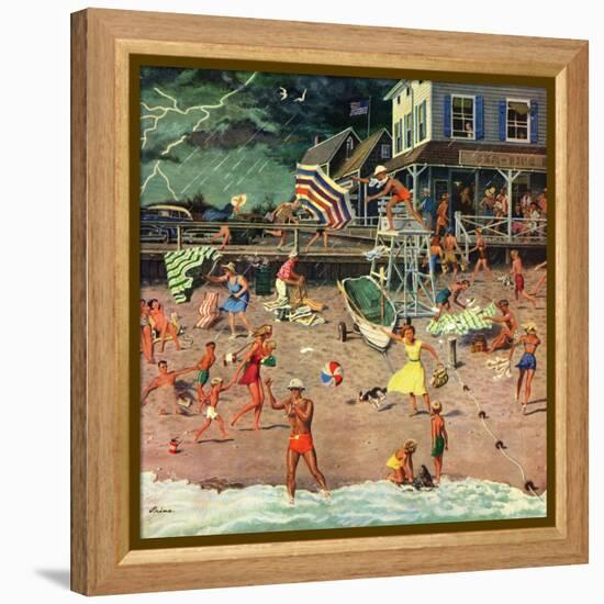 "Thunderstorm at the Shore", July 10, 1954-Ben Kimberly Prins-Framed Premier Image Canvas