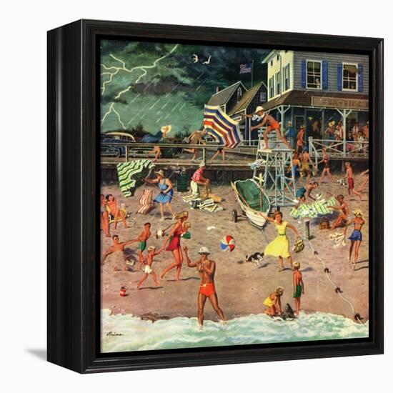 "Thunderstorm at the Shore", July 10, 1954-Ben Kimberly Prins-Framed Premier Image Canvas