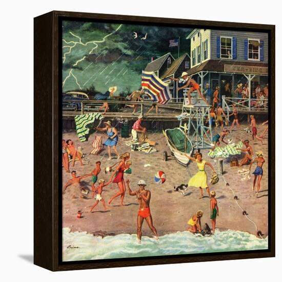 "Thunderstorm at the Shore", July 10, 1954-Ben Kimberly Prins-Framed Premier Image Canvas