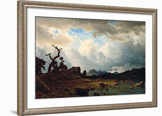 Thunderstorm In The Rocky Mountains, 1859-Albert Bierstadt-Framed Art Print