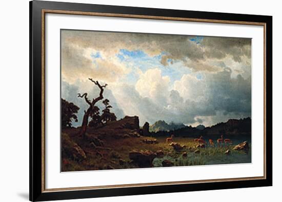 Thunderstorm In The Rocky Mountains, 1859-Albert Bierstadt-Framed Art Print