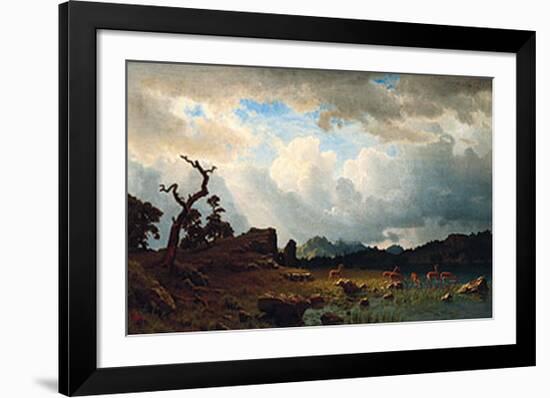 Thunderstorm In The Rocky Mountains, 1859-Albert Bierstadt-Framed Art Print