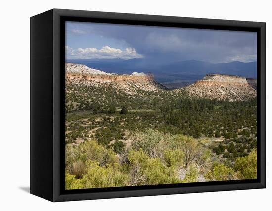 Thunderstorm Near Los Alamos, New Mexico, United States of America, North America-Richard Cummins-Framed Premier Image Canvas