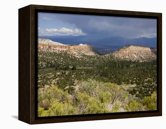 Thunderstorm Near Los Alamos, New Mexico, United States of America, North America-Richard Cummins-Framed Premier Image Canvas