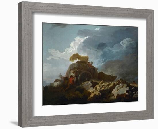 Thunderstorm, or the Cart Stuck in the Mud, 1759?-Jean-Honor? Fragonard-Framed Giclee Print