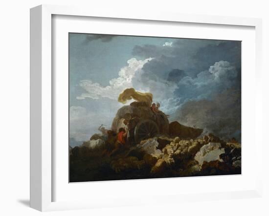 Thunderstorm, or the Cart Stuck in the Mud, 1759?-Jean-Honor? Fragonard-Framed Giclee Print