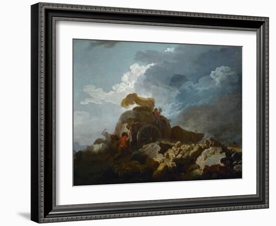 Thunderstorm, or the Cart Stuck in the Mud, 1759?-Jean-Honor? Fragonard-Framed Giclee Print