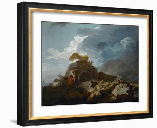 Thunderstorm, or the Cart Stuck in the Mud, 1759?-Jean-Honor? Fragonard-Framed Giclee Print