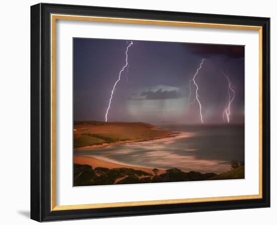 Thunderstorm Over Mdumbi Estuary-Jonathan Hicks-Framed Photographic Print