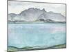 Thunersee with the Stockhorn Mountains, 1910-Ferdinand Hodler-Mounted Giclee Print