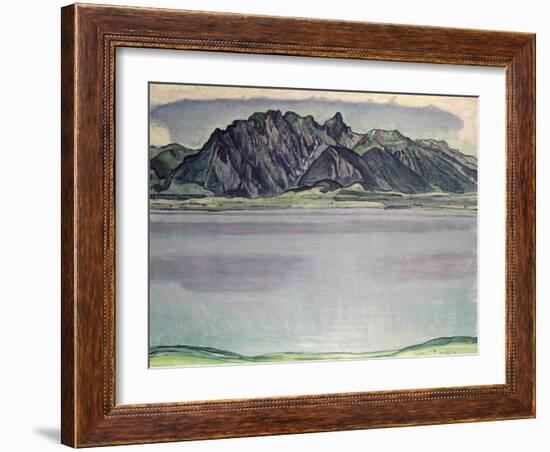 Thunersee with the Stockhorn Mountains, 1910-Ferdinand Hodler-Framed Giclee Print