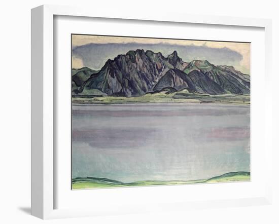 Thunersee with the Stockhorn Mountains, 1910-Ferdinand Hodler-Framed Giclee Print