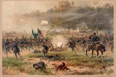 Battle of Spottsylvania, Pub. L Prang & Co., 1886 (Colour Litho)-Thure De Thulstrup-Giclee Print