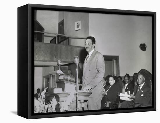 Thurgood Marshall, Speaking at Naacp Conference in Dallas March 24-26, 1950-null-Framed Stretched Canvas