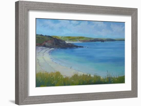 Thurlestone Beach, Calm Summer Day , 2016-Jennifer Wright-Framed Giclee Print