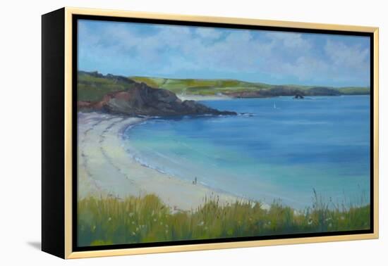 Thurlestone Beach, Calm Summer Day , 2016-Jennifer Wright-Framed Premier Image Canvas