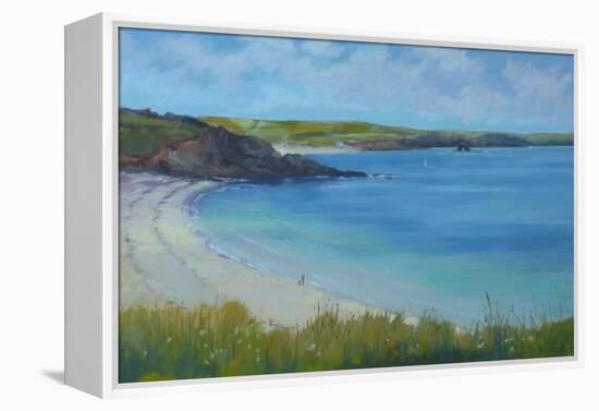 Thurlestone Beach, Calm Summer Day , 2016-Jennifer Wright-Framed Premier Image Canvas