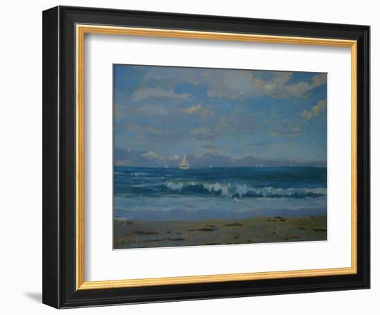 Thurlestone Beach-Jennifer Wright-Framed Giclee Print