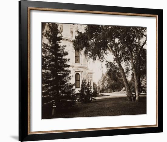 Thurlow Lodge, Menlo Park, California - Lawn and House, 1874-Carleton Watkins-Framed Art Print