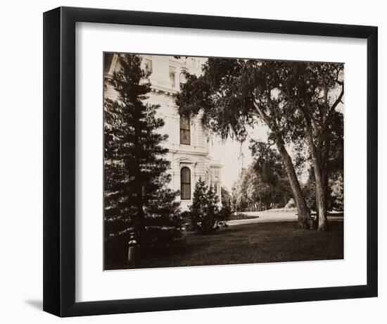 Thurlow Lodge, Menlo Park, California - Lawn and House, 1874-Carleton Watkins-Framed Art Print