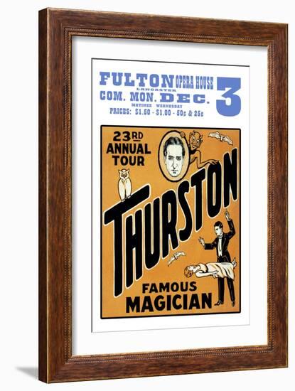 Thurston, Famous Magician 23rd Annual Tour-null-Framed Art Print