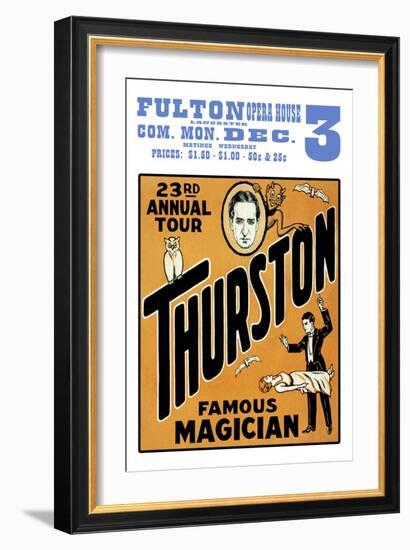 Thurston, Famous Magician 23rd Annual Tour-null-Framed Art Print