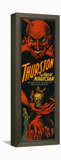 Thurston "Great Magician Show of the Universe" Poster-Lantern Press-Framed Stretched Canvas