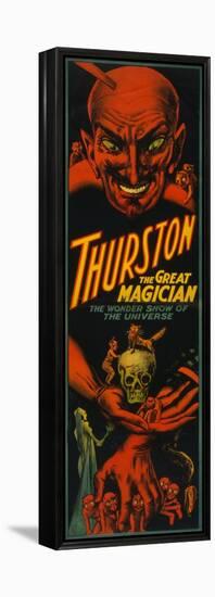 Thurston "Great Magician Show of the Universe" Poster-Lantern Press-Framed Stretched Canvas