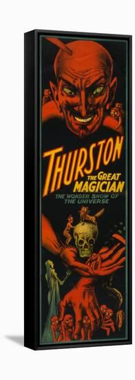 Thurston "Great Magician Show of the Universe" Poster-Lantern Press-Framed Stretched Canvas