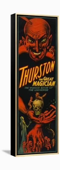 Thurston "Great Magician Show of the Universe" Poster-Lantern Press-Framed Stretched Canvas