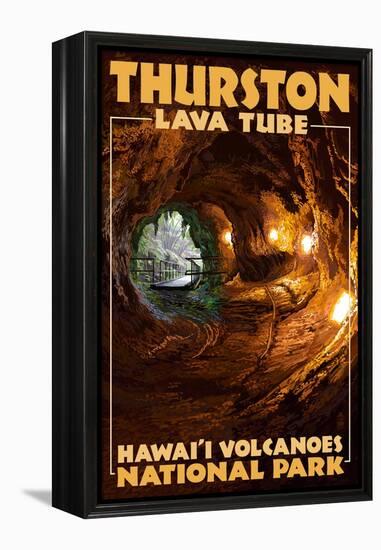 Thurston Lava Tube - Hawaii Volcanoes National Park-Lantern Press-Framed Stretched Canvas