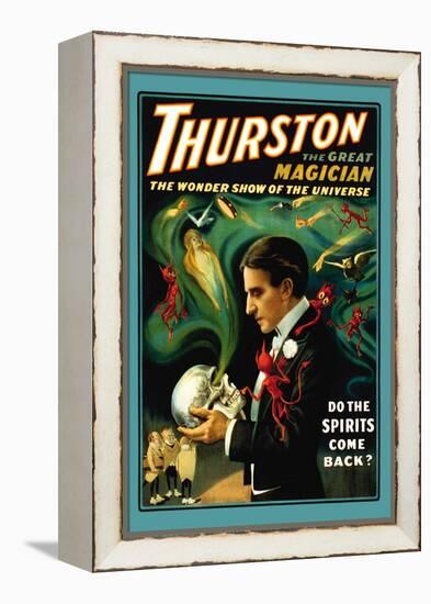 Thurston the Great Magician: Do the Spirits Come Back?-null-Framed Stretched Canvas