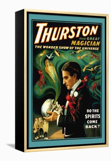 Thurston the Great Magician: Do the Spirits Come Back?-null-Framed Stretched Canvas