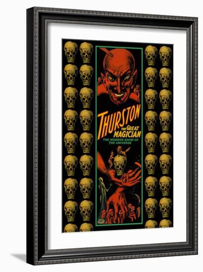 Thurston the Great Magician the Wonder Show of the Universe-null-Framed Art Print