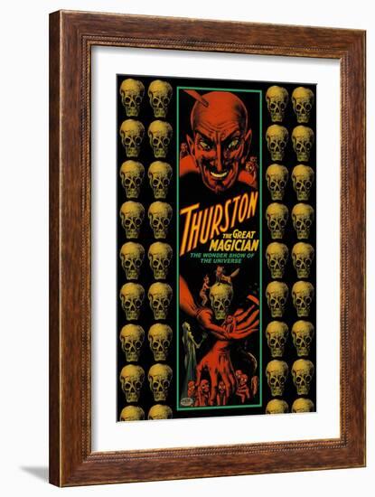 Thurston the Great Magician the Wonder Show of the Universe-null-Framed Art Print