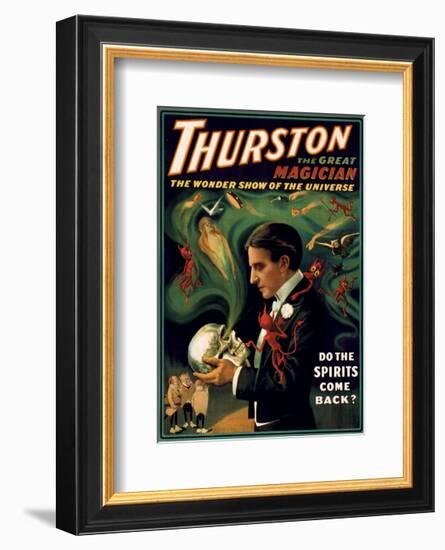 Thurston the Great Magician-Vintage Reproduction-Framed Art Print