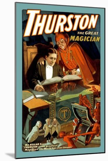 Thurston: The Great Magician-null-Mounted Art Print