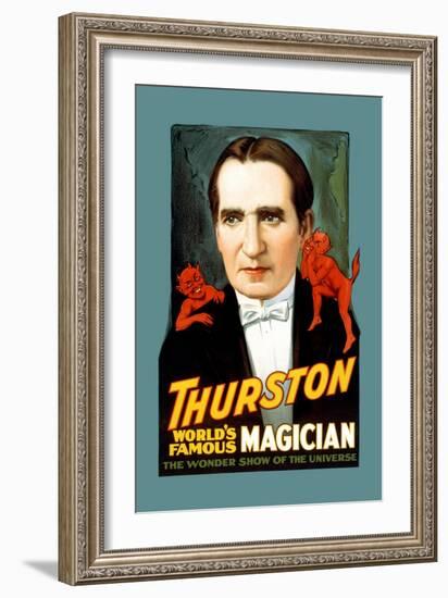 Thurston, World's Famous Magician the Wonder Show of the Universe-null-Framed Art Print