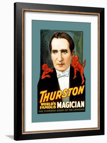 Thurston, World's Famous Magician the Wonder Show of the Universe-null-Framed Art Print