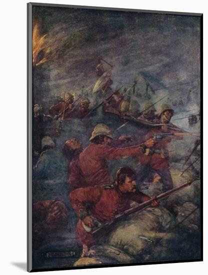 'Thus Did A Hundred Men Keep Three Thousand Savages At Bay', c1908, (c1920)-Joseph Ratcliffe Skelton-Mounted Giclee Print