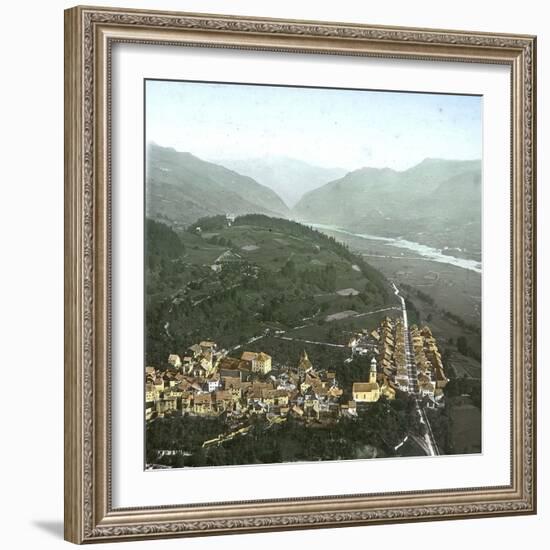 Thusis (Switzerland), Overview and the Valley of the Rhine, Circa 1865-Leon, Levy et Fils-Framed Photographic Print