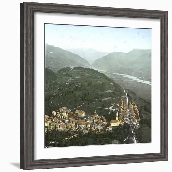 Thusis (Switzerland), Overview and the Valley of the Rhine, Circa 1865-Leon, Levy et Fils-Framed Photographic Print