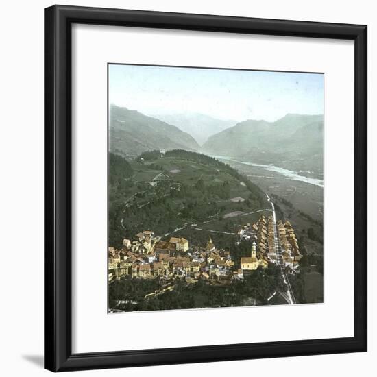 Thusis (Switzerland), Overview and the Valley of the Rhine, Circa 1865-Leon, Levy et Fils-Framed Photographic Print