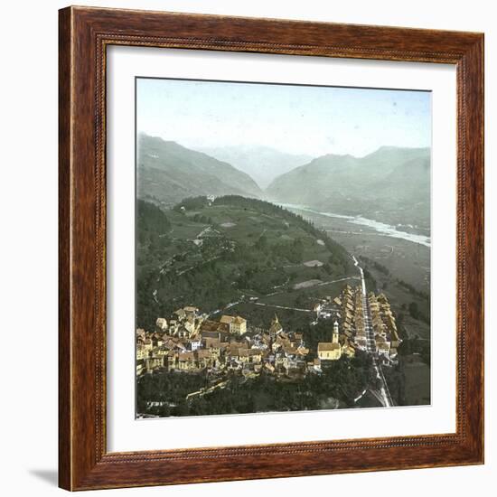 Thusis (Switzerland), Overview and the Valley of the Rhine, Circa 1865-Leon, Levy et Fils-Framed Photographic Print